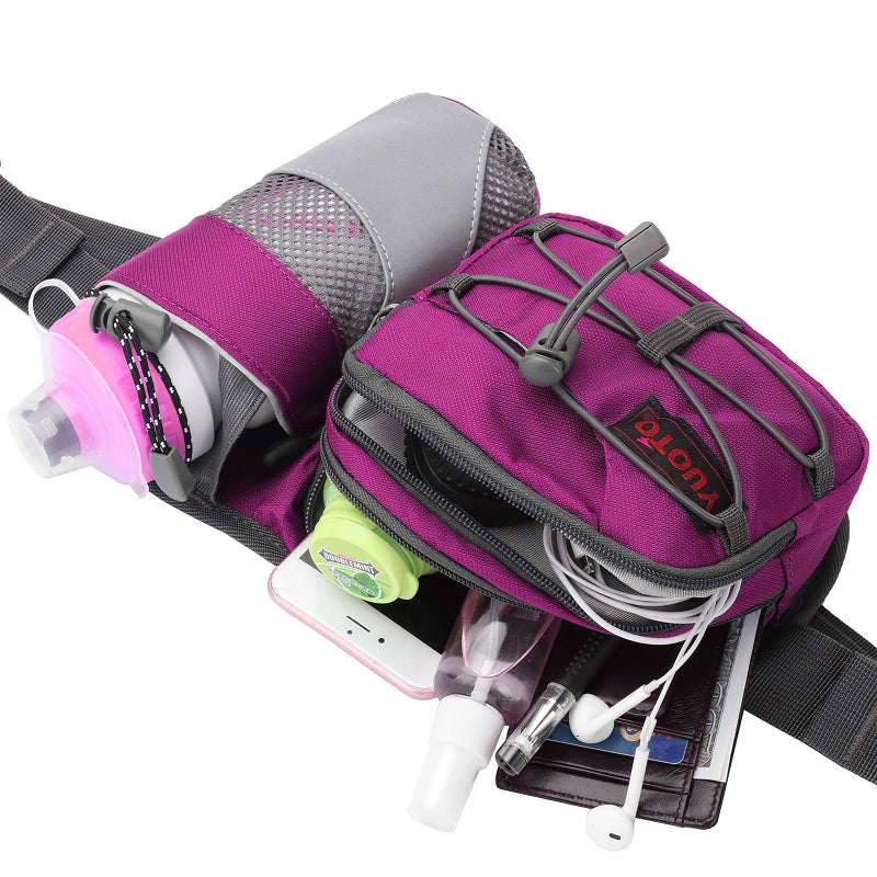 YUOTO Waist Pack with Water Bottle Holder for Running Walking Hiking - Fanny Pack Hydration Belt - Image 2